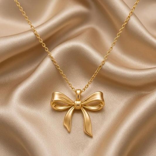 Bow Pendant Necklace for Women